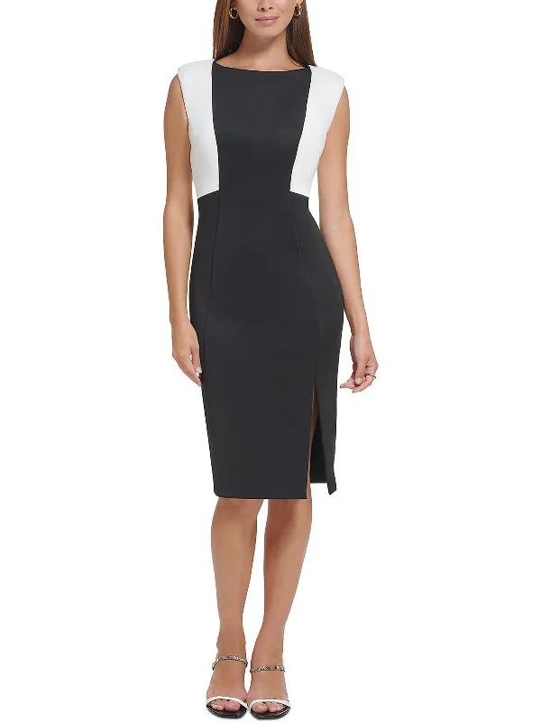 New Styles Just In Womens Scuba Colorblock Sheath Dress