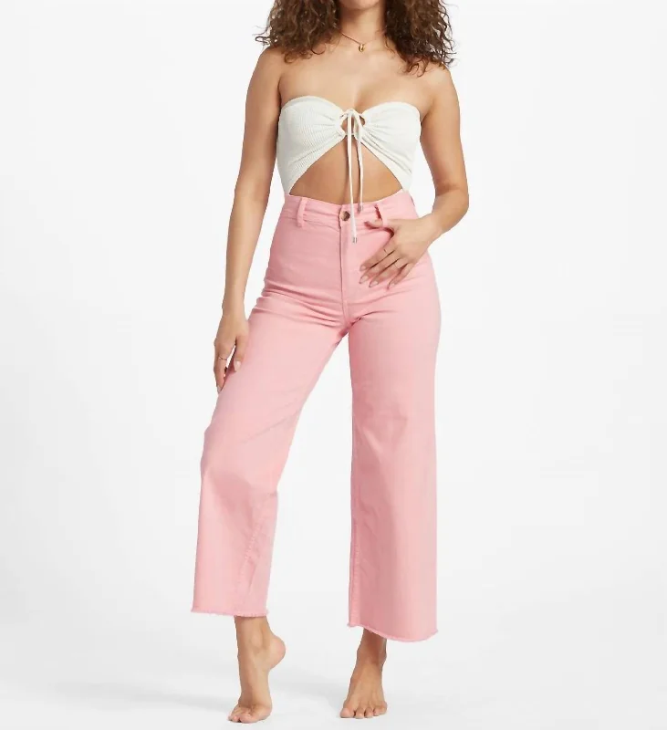 Urban Femme Streetwear Free Fall High-Waist Pants In Flamingo