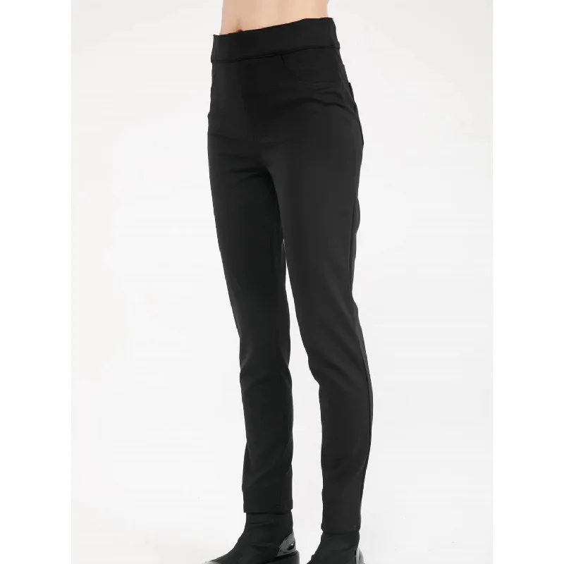 Trendy Styles Knit Pull-On Pocket Pant In Black