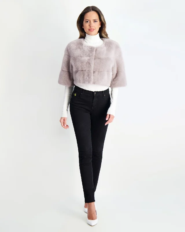 Modern Women's Fashion Mink Collarless Bolero