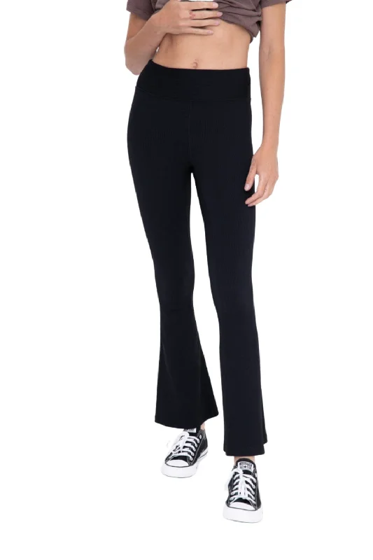 Innovate Your Wardrobe Mono B  Ribbed Flare High-Waist Leggings APH-A12101